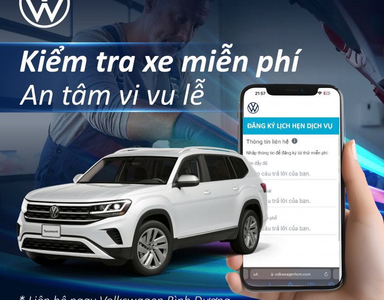 Chương trình kiểm tra xe miễn phí - an tâm vi vu đón lễ tại Volkswagen Bình Dương